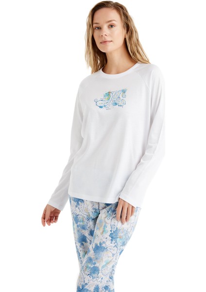 Kadın Pijama Takımı 51627 - Beyaz modelleri