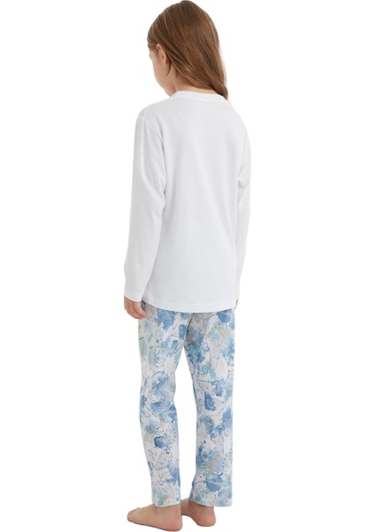 Kız Çocuk Pijama Takımı 51636 - Beyaz fiyatları
