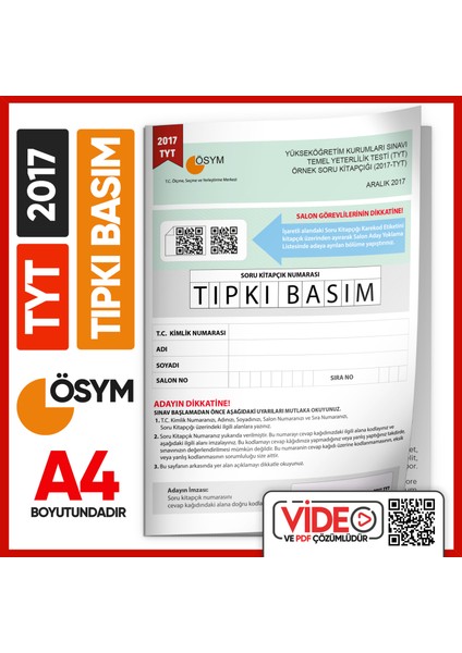 2017 - 2018 TYT - MSÜ ÖSYM Çıkmış Soru Tıpkı Basım 3 Kitapçık Seti fiyatları