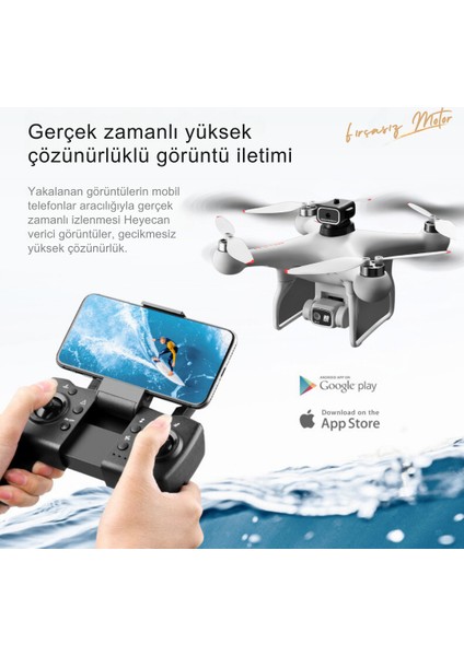 S116 Max Drone Fırçasız Motor 2 Batarya ile 30 Dakika Uçuş 1080P Hd Çift Kamera Engelden Kaçınma Modu