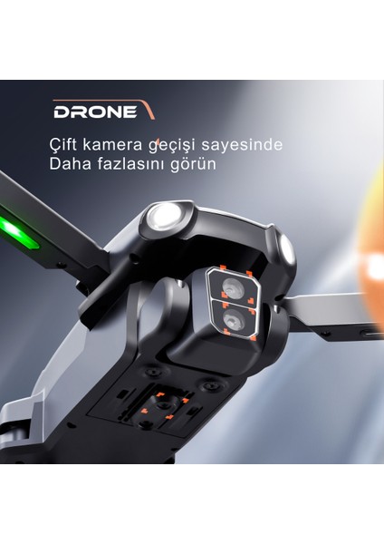 S119 Drone Fırçasız Motor 2batarya Ile 30DAKİKA Uçuş 1080P Hd Kamera Engelden Kaçınma