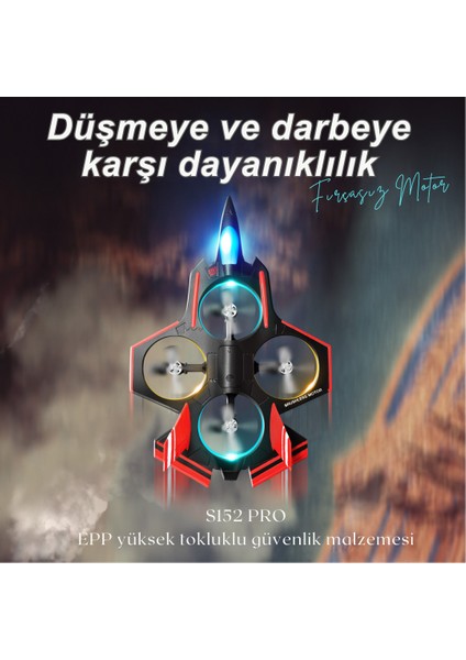 S152 Drone Fırçasız Motor 2 Batarya Ile 20 Dakika Uçuş 720P Hd Kamera Işıklı Drone modelleri
