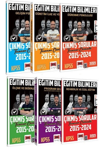 2025 KPSS Eğitim Bilimleri 2015-2024 Çıkmış Sorular 6'lı Set