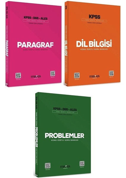 KPSS Paragraf + Dil Bilgisi + Problemler Soru 3'lü Set