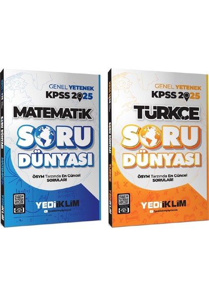 2025 KPSS Soru Dünyası Matematik ve Türkçe Soru 2'li Set