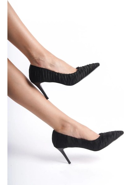 Ince Topuklu Saten Stiletto modelleri