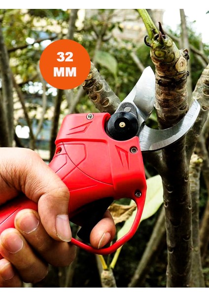 3 Akülü 16.8 V 2.6 Ah Dal Budama Makası 32 mm Yedek Bıçak Hediyeli fiyatları
