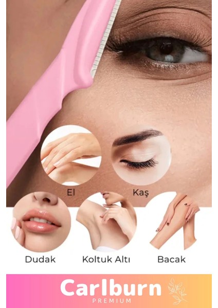 Premium Ergonomik Tahriş Etmez Tüy Yüz Epilasyon Aleti Bıyık Alma 3'Lü Set Kaş Ve Yüz Usturası fırsatları