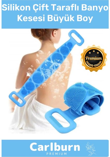 Özel Üretim Back Scrubber Yıkanabilir 70cm X 11cm Silikon Çift Taraflı Banyo Kesesi Büyük Boy