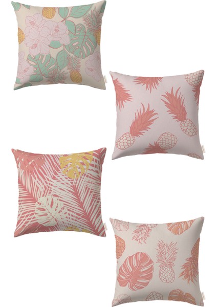 Çiçek 4’lü Kırlent Kılıf DS27