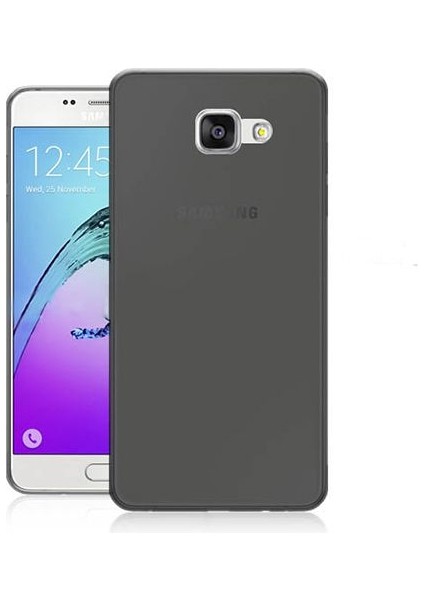 Samsung Galaxy A5 2016 (A510) Kılıf Soft Silikon Şeffaf-Siyah Arka Kapak
