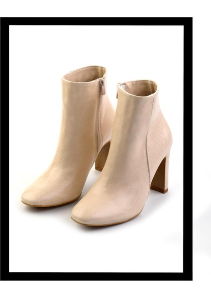 Bej Yılan Kadın Bot & Bootie K02926075007