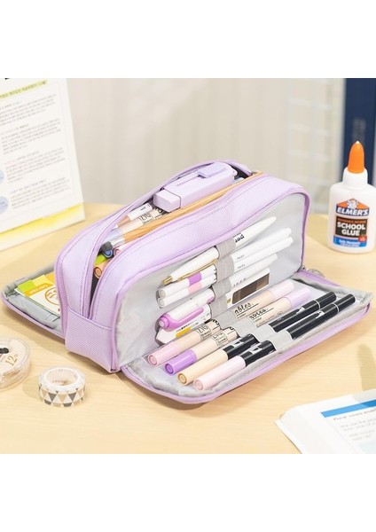 One Okul Land Kutusu Kız Kese Kapasiteli Kalem Kalem Için Genç Erkek Dış Çantası Büyük Bölmeli 3 (Yurt (Yurt Dışından) modelleri