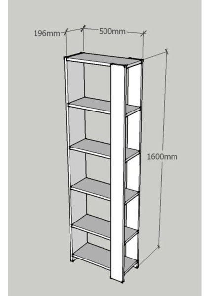 Readingdh Kitaplık 5 Bölmeli Beyaz