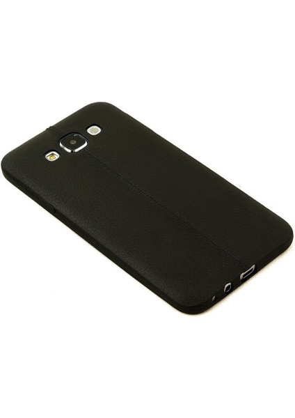 Fitcase Samsung Galaxy E5 (E500) Ultra Ince Dikişli Tpu Arka Kapak Sarı