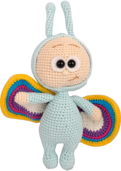 Amigurumi Kelebek Lulu Set - Kelebek/diş Kaşıyıcı/patik/şapka - Anatoya