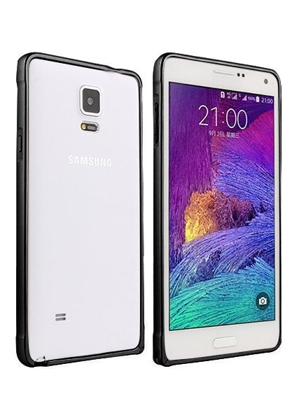 Samsung Note 4 N910 Bumper Çerçeve Kılıf Siyah