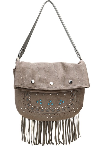 Kadın Bohem Omuz Çantası Püsküllü Crossbody Çanta (Yurt Dışından)