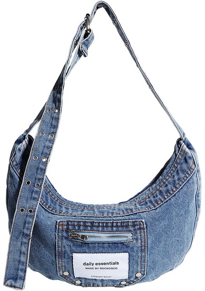 Denim Bayan Omuz Çantası (Yurt Dışından)