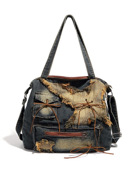 Denim Bayan Omuz Çantası (Yurt Dışından)