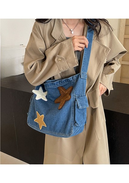 Kovboy Çantası Kadın Büyük Kapasiteli Crossbody Çanta Omuz Çantası (Yurt Dışından) fiyatları