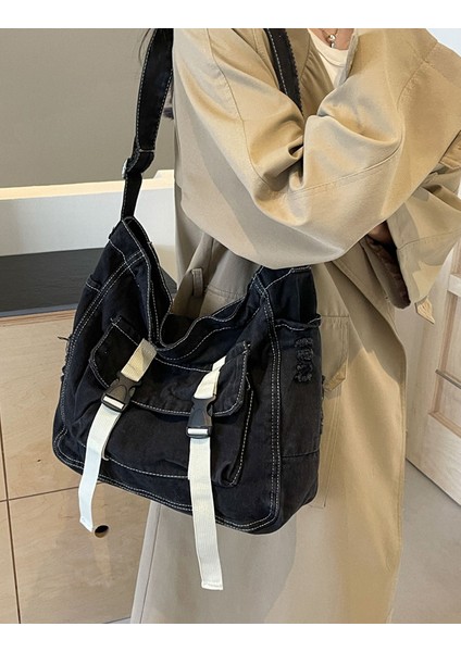 Kovboy Çantası Kadın Büyük Kapasiteli Crossbody Çanta Omuz Çantası (Yurt Dışından) fiyatları