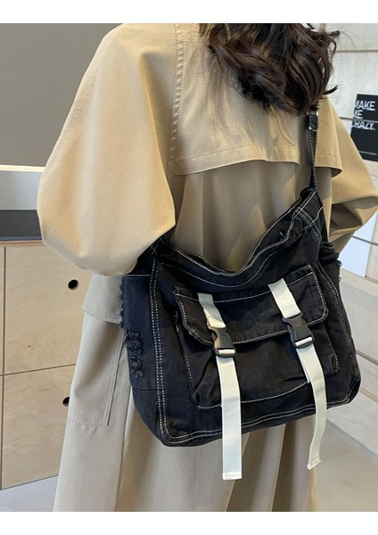 Kovboy Çantası Kadın Büyük Kapasiteli Crossbody Çanta Omuz Çantası (Yurt Dışından) modelleri