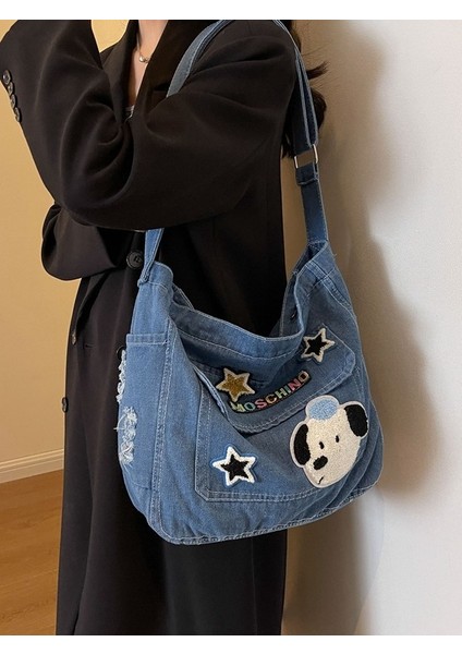 Kovboy Çantası Kadın Büyük Kapasiteli Crossbody Çanta Omuz Çantası (Yurt Dışından) modelleri