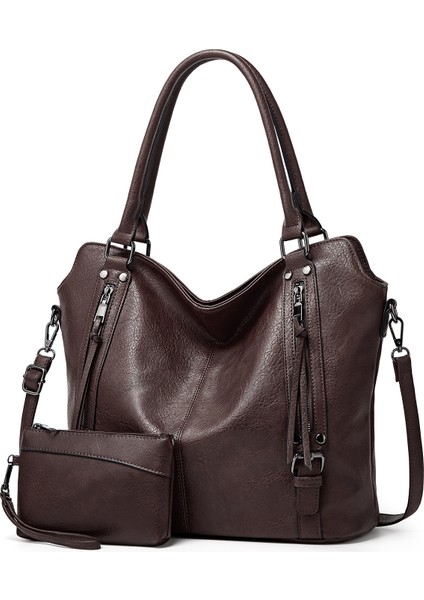 Kadın Büyük Kapasiteli Omuz Çantası El Çantası Crossbody Çanta (Yurt Dışından)