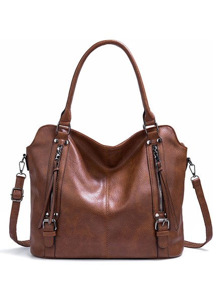 Kadın Büyük Kapasiteli Omuz Çantası El Çantası Crossbody Çanta (Yurt Dışından)