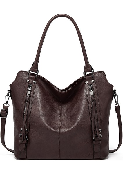 Kadın Büyük Kapasiteli Omuz Çantası El Çantası Crossbody Çanta (Yurt Dışından)