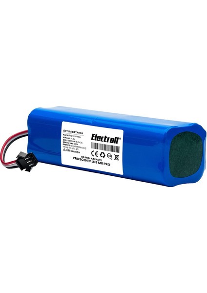 Proscenic Lds M8 Pro Uyumlu Batarya (Orjinal Kapasite) 5200MAH Pil Robot Süpürge Batarya Değişimi