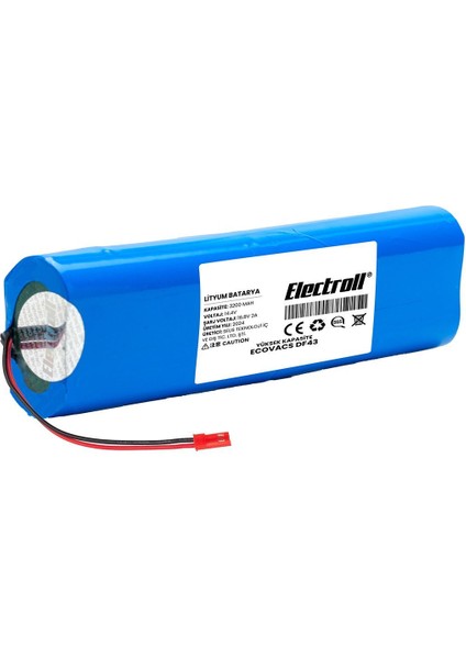 Ecovacs DF43 Uyumlu Batarya (ULTRA YÜKSEK Kapasite) 3200MAH Pil Robot Süpürge Batarya Değişimi modelleri