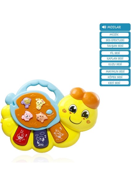 Işıklı ve Müzikli Solucan Bebek Piyanosu modelleri