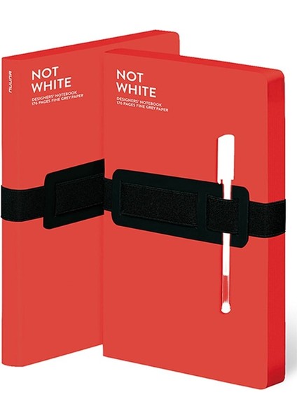 Not White Kırmızı - Çizgisiz Defter