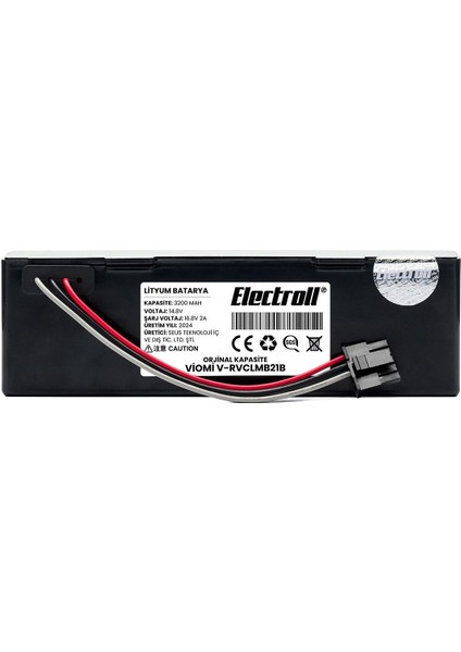 V-RVCLMB21B Uyumlu Batarya (Orjinal Kapasite) 3200MAH Pil Robot Süpürge Batarya Değişimi