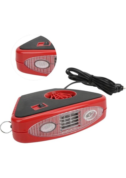 Araç Içi Isıtıcı Fan Led Işıklı Cam Buğu Çözücü Oto Isıtıcı 12V