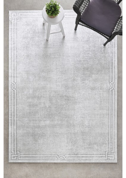Sare By Kaşmir Halı Bordure Beige Yıkanabilir Kaymaz Taban 160X230 cm Salon Mutfak Halısı Yolluk Kilim