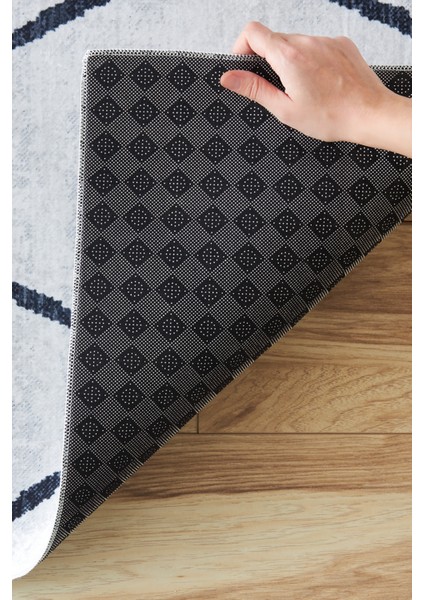Sare By Kaşmir Halı Flis Yıkanabilir Kaymaz Taban 160X230 cm Salon Mutfak Halısı Yolluk Kilim