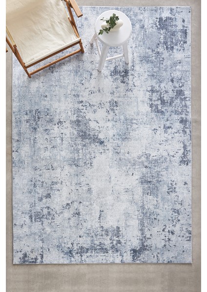 Sare By Kaşmir Halı Abstract Gray Yıkanabilir Kaymaz Taban 80X150 cm