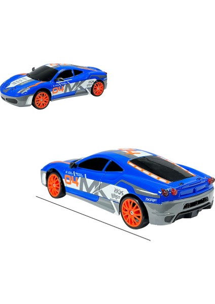 Uzaktan Kumandalı Full Fonksiyon 2.4g Şarjlı 1:24 Drift Araba - Mavi