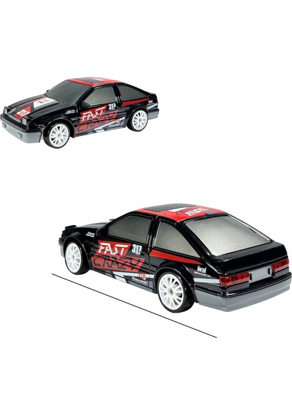 Uzaktan Kumandalı Full Fonksiyon 2.4g Şarjlı 1:24 Drift Araba - Siyah