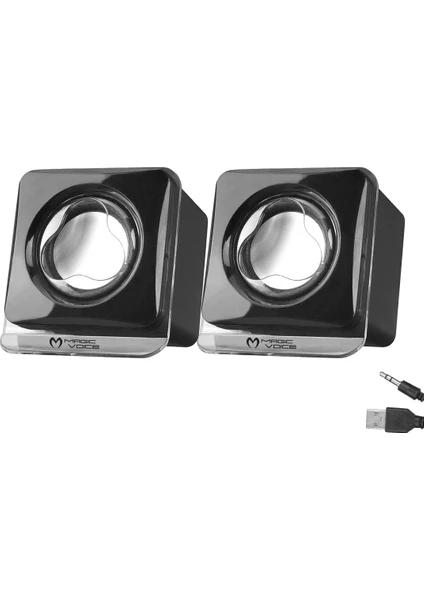 Magıcvoıce A-06 1+1 USB Mini Hoparlör - Speaker (2*3 Watt - 4 Ohm)