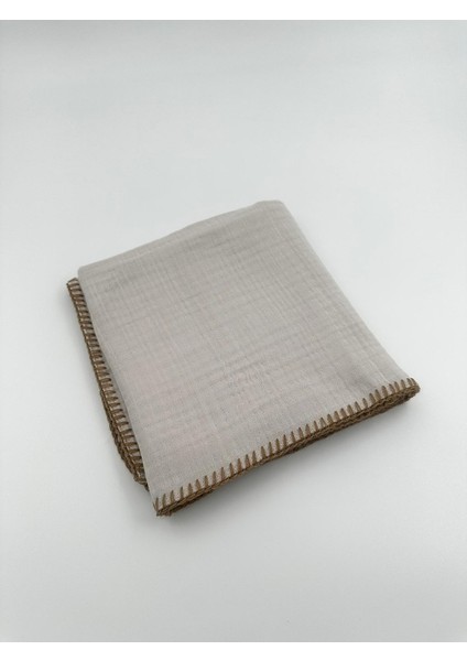 Organik %100 Pamuklu 4 Katlı Çok Amaçlı 90X80 Bebek Müslin Örtü Battaniye