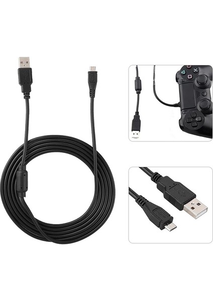 Ps4 Dualshock 4 USB Şarj Kablosu Playstation 4 Charcing Cable Microusb Güçlendirilmiş