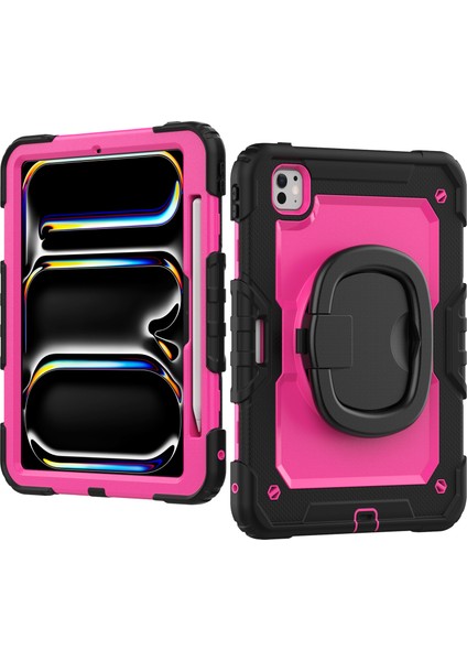 iPad Pro 11 (2024) El Kavrama Tekme Standı Kalem Yuvası Pc Silikon Kayış Tablet Kılıfı (Yurt Dışından) modelleri