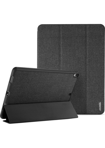 Üç Katlı Stand Folio Akıllı Kumaş Dokusu iPad Pro 12.9 (2017) Kalem Tutuculu Pu Deri Tablet Kılıfı (Yurt Dışından)