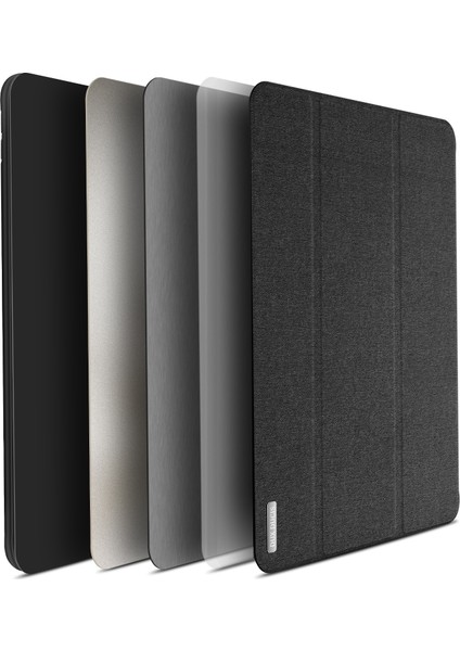 Üç Katlı Stand Folio Akıllı Kumaş Dokusu iPad Pro 12.9 (2017) Kalem Tutuculu Pu Deri Tablet Kılıfı (Yurt Dışından)