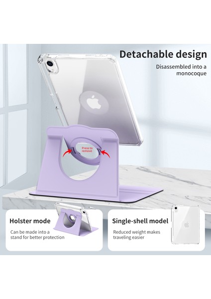 iPad Mini (2021) Pu Deri Akrilik Stand Ayrılabilir Tablet Kılıfı (Yurt Dışından)