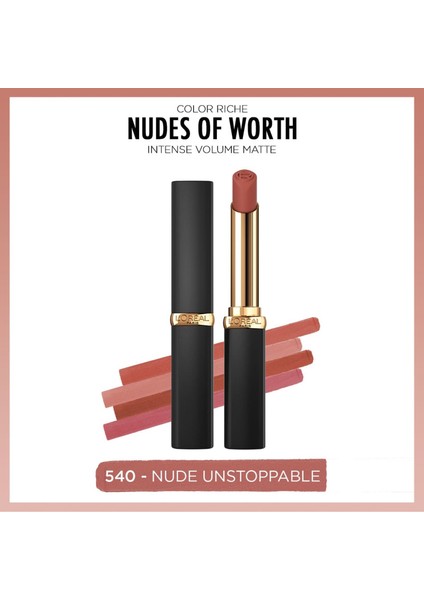 Color Riche Intense Volume Matte Ruj - 540 Nude Unstoppable
